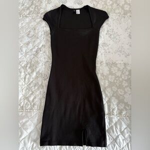 Black Square Neck Dress